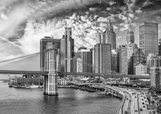 NYC Financial District - Monochrome