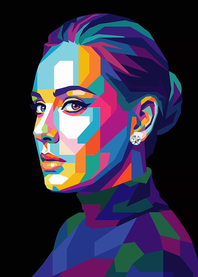 Colorful Portrait of Adele