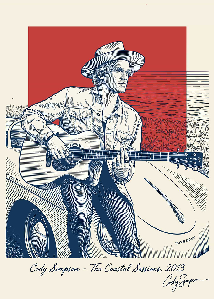 Cody Simpson with Guitar and Car