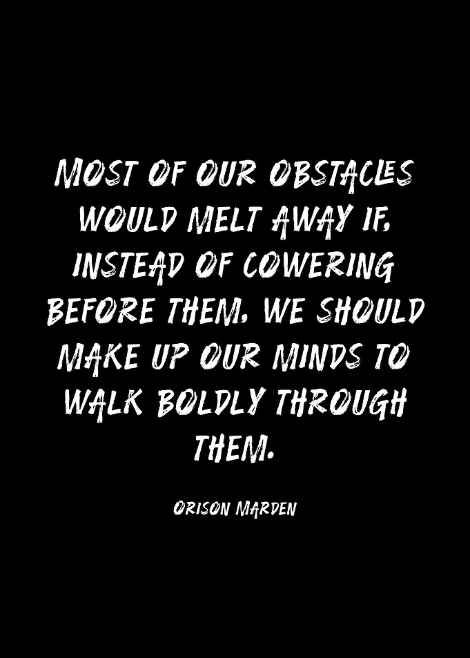 Inspirational Quote on Black Background