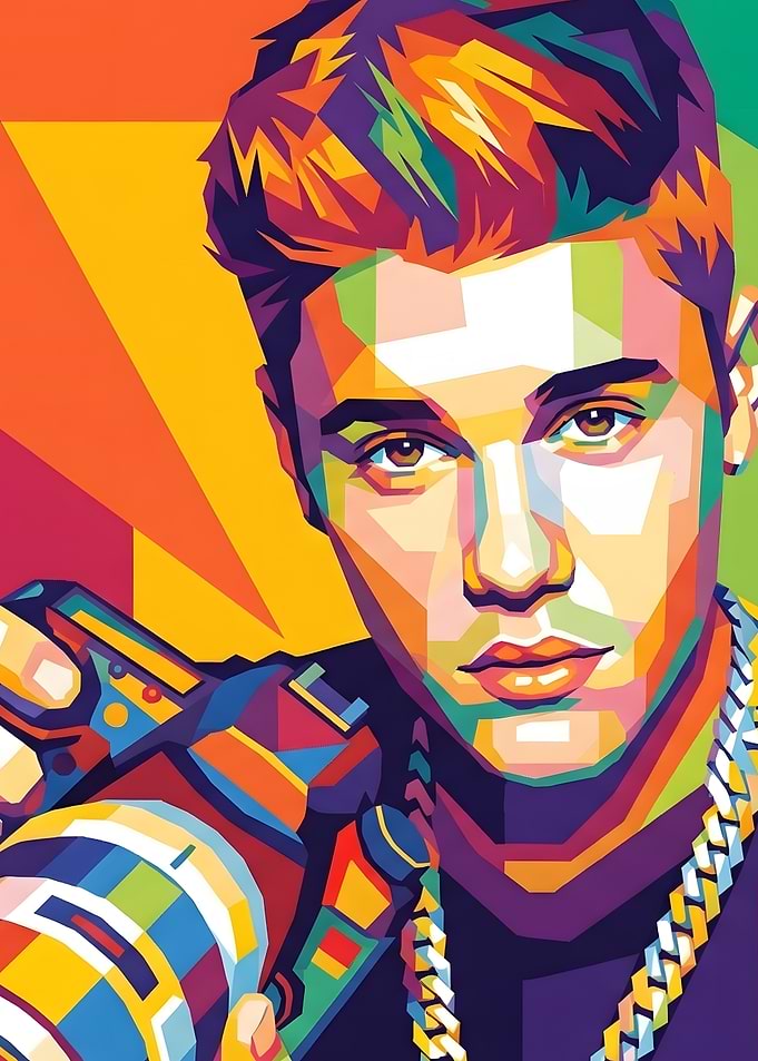 Justin Bieber Pop Art Portrait