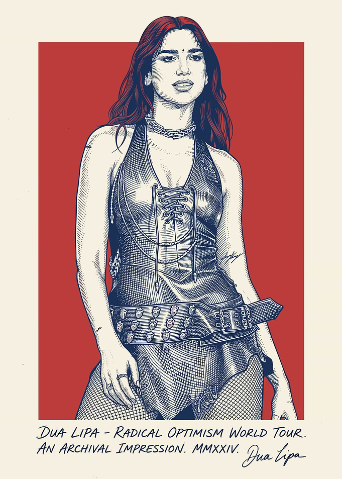 Dua Lipa Radical Optimism World Tour Poster
