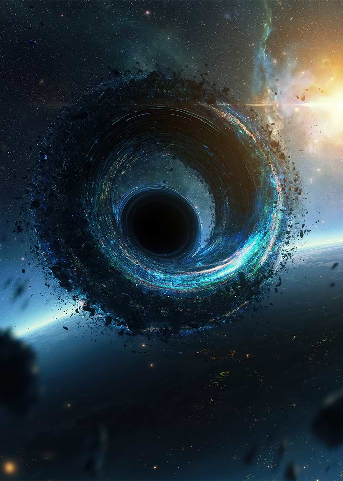 Black Hole Devouring Planet