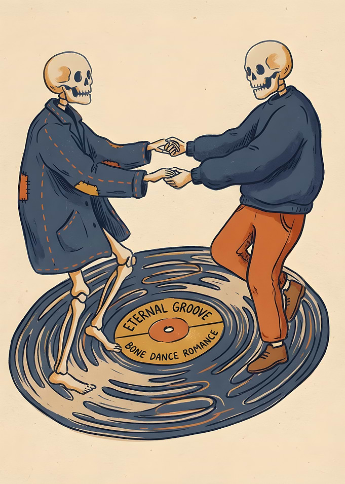 Skeletons Dancing on a Vinyl Record