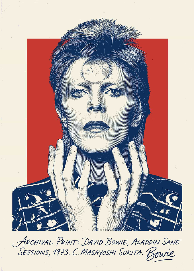 David Bowie Aladdin Sane Archival Print