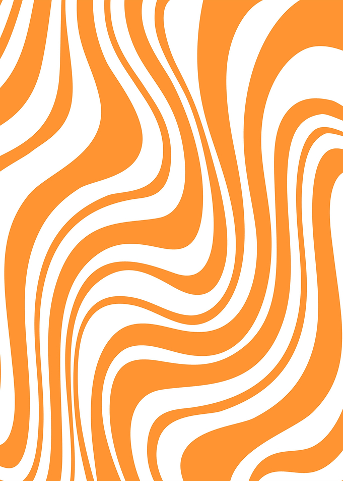 Orange and White Swirl Pattern