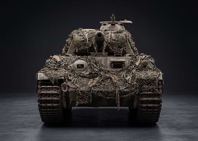 Camouflaged Tank