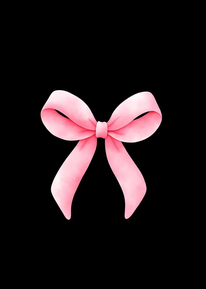 Pink Watercolor Bow