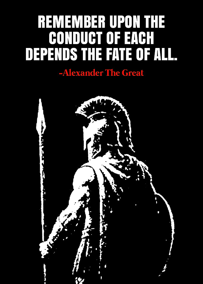 Alexander the Great Quote Spartan Warrior
