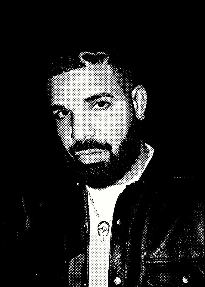 Drake with Heart Hairline