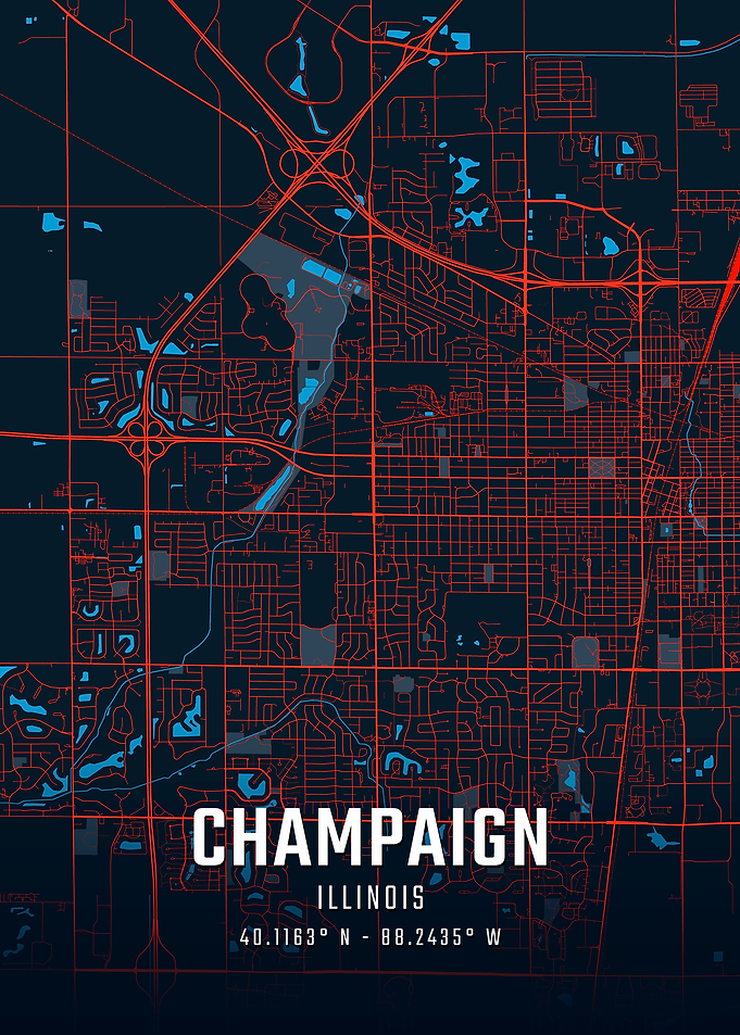Champaign Illinois City Map
