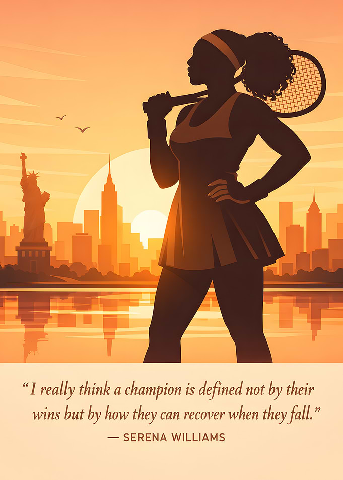Serena Williams New York City Silhouette