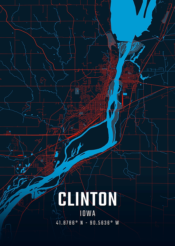 Clinton Iowa City Map