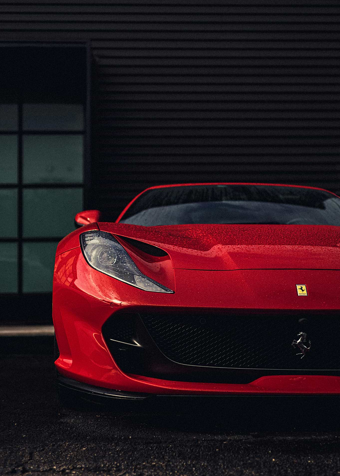 Red Ferrari sports car