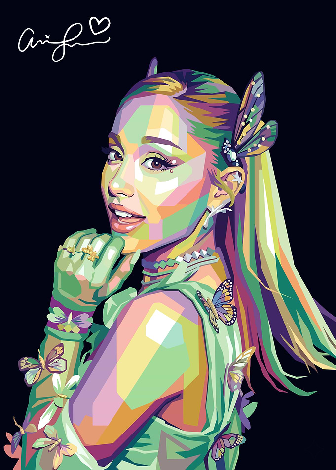 Ariana Grande Pop Art Portrait