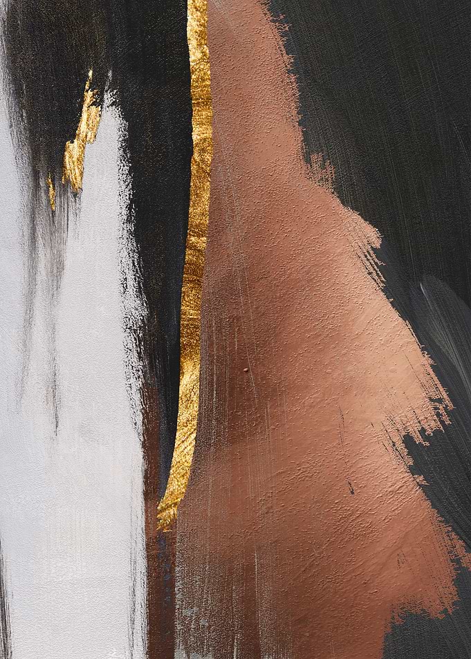 Abstract Gold and Bronze Brushstrokes