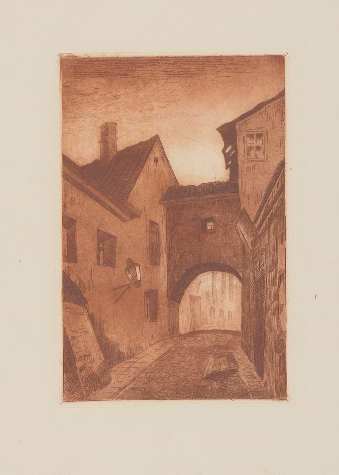 Old European Alleyway with Archway