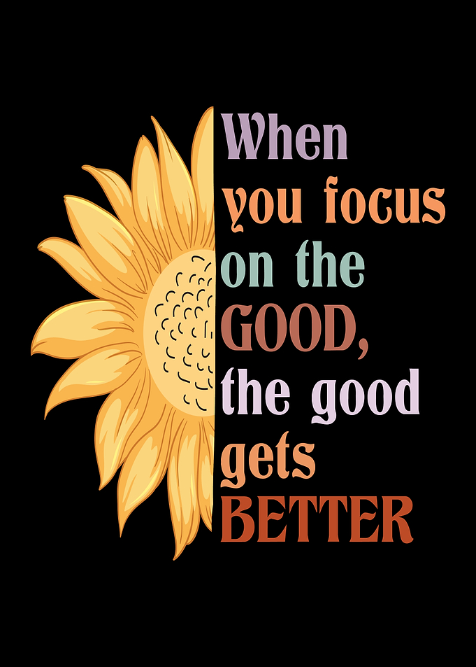 Sunflower with Inspirational Quote