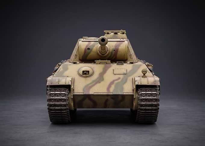 Model Tank with Camouflage Pattern