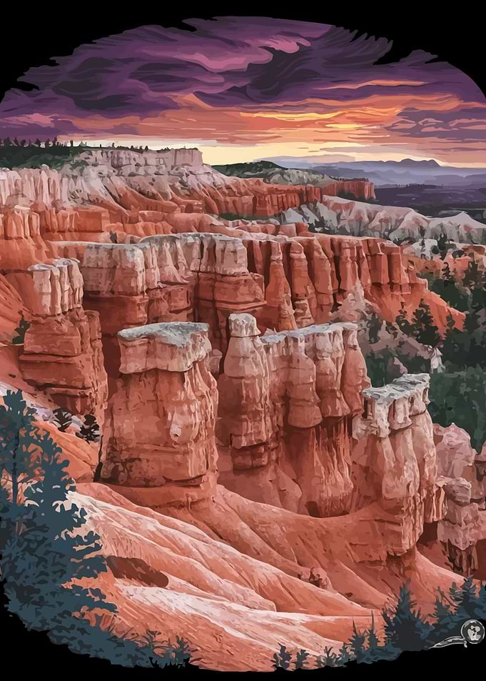 Bryce Canyon Hoodoos at Sunset