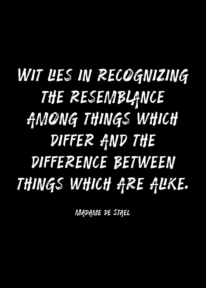 Wit Lies in Recognizing
