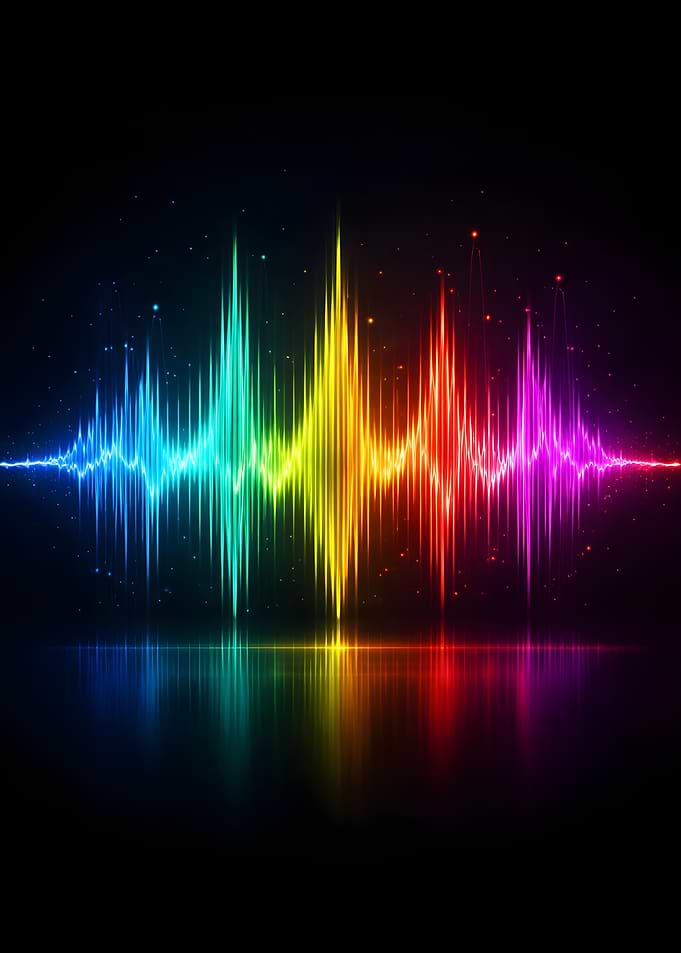 Abstract Rainbow Sound Wave