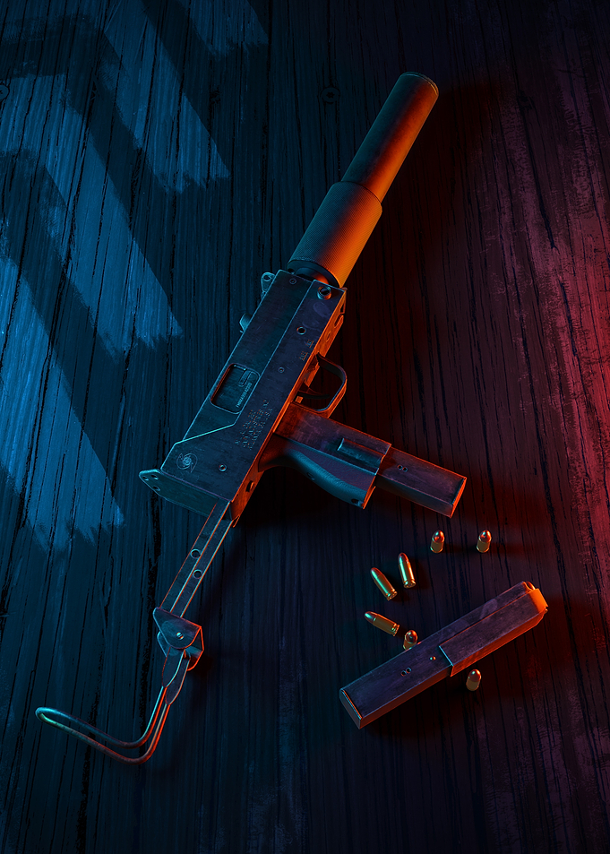 Submachine Gun with Ammunition