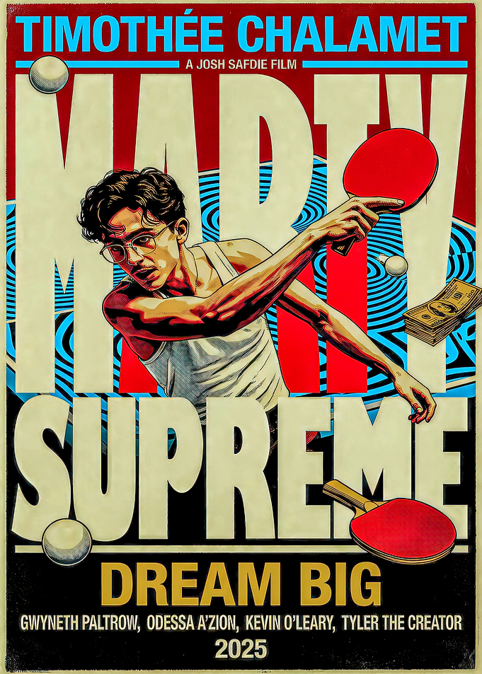 Timothée Chalamet Mad Supreme Movie Poster