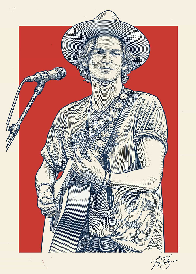 Cody Simpson Musician with Guitar and Microphone
