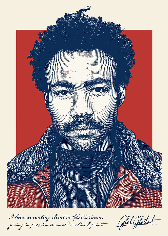 Donald Glover Portrait Poster