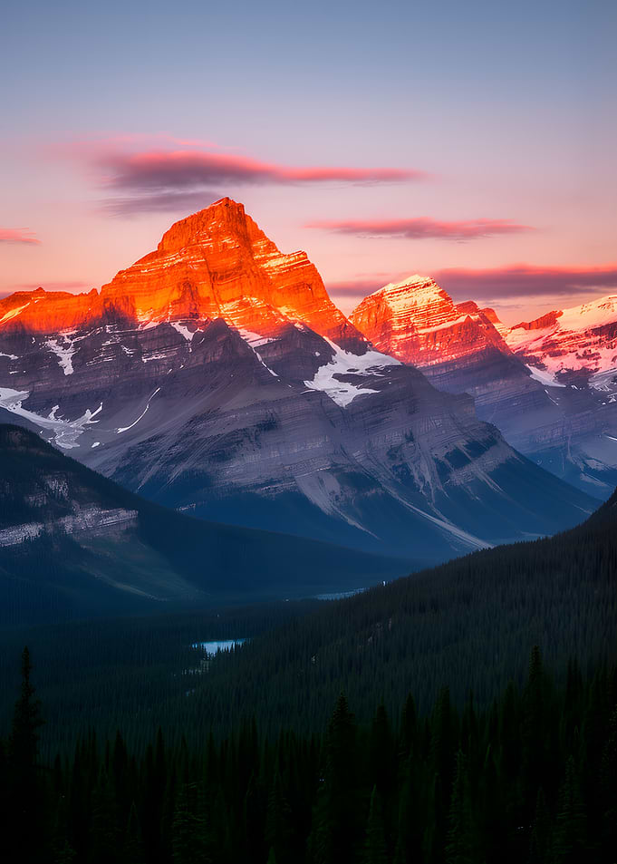 Sunrise Over Rocky Mountains