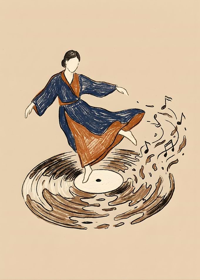 Dancer on a Vinyl Record