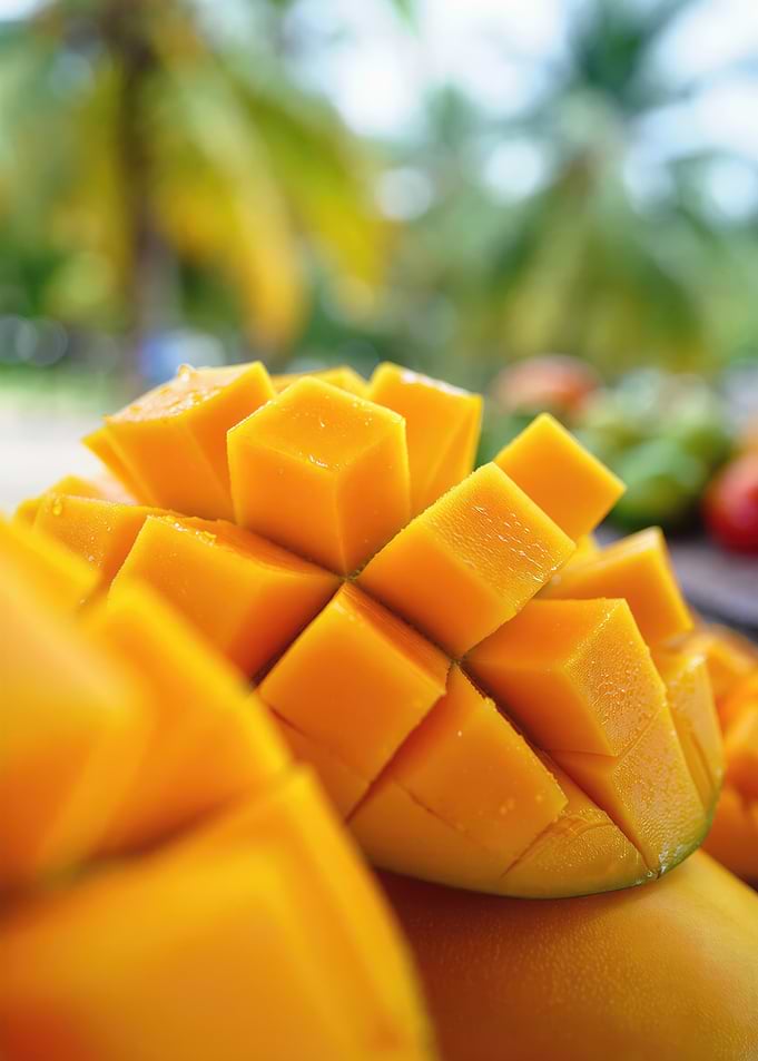 Freshly Cut Mangoes