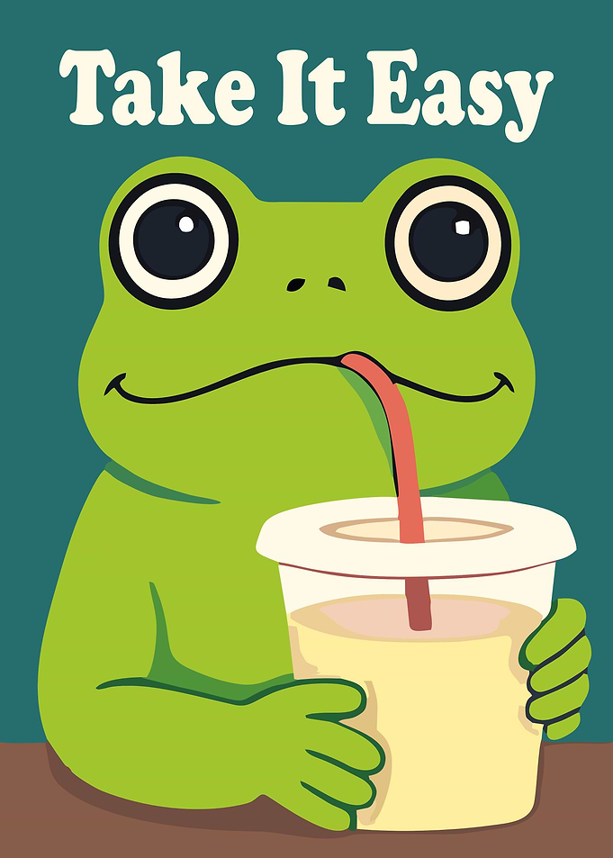 Frog Taking a Drink