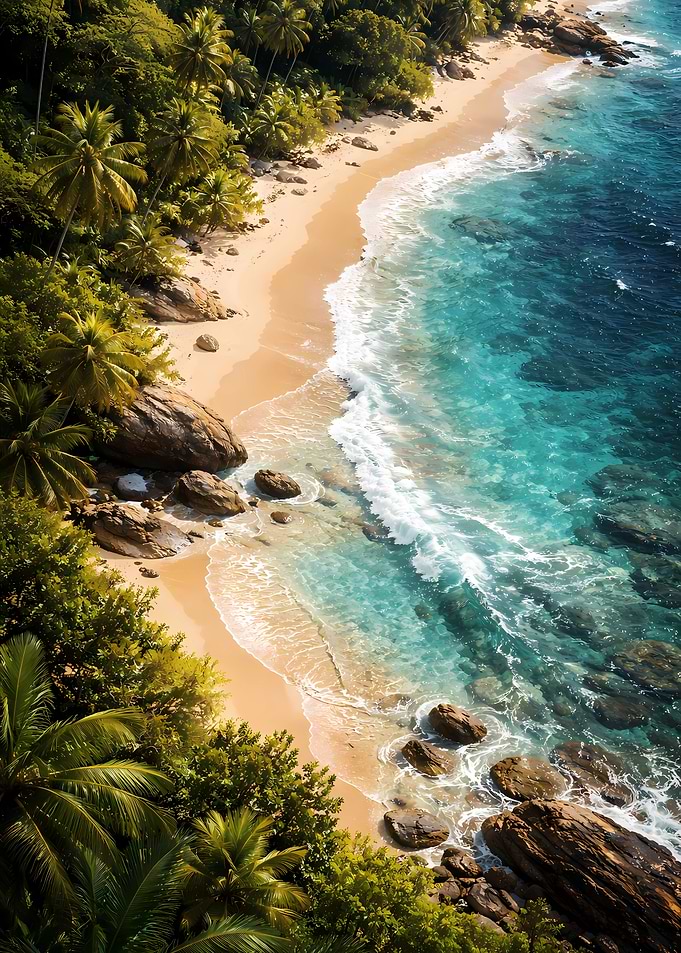 Tropical Beach with Turquoise Water