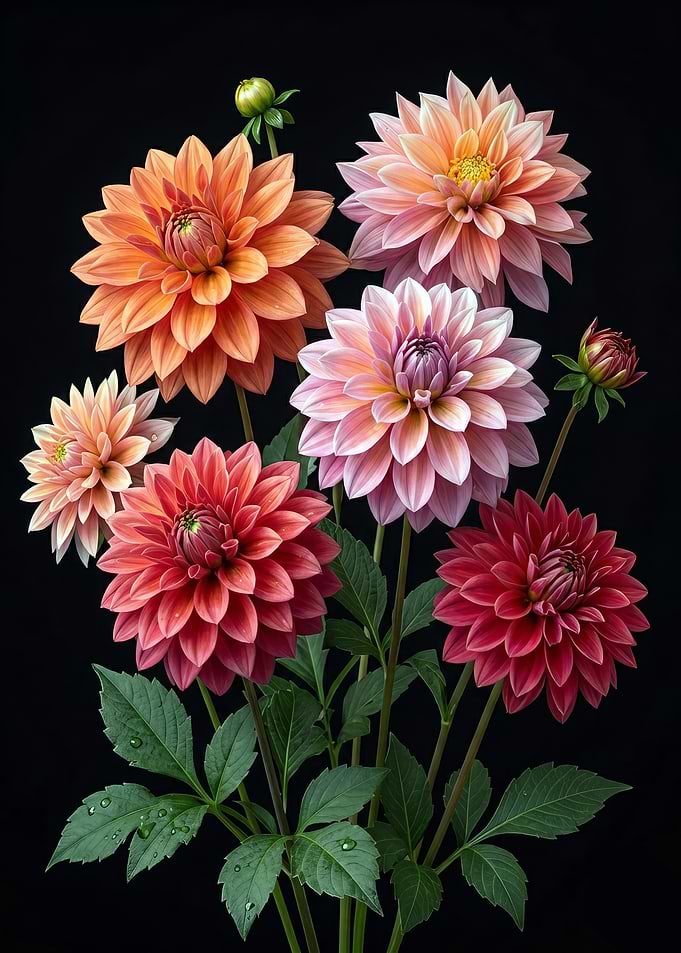Vibrant Dahlia Flower Arrangement