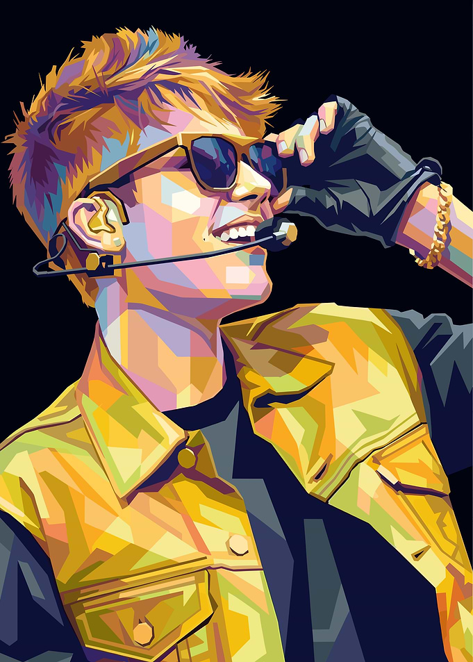 Justin Bieber Pop Art Portrait