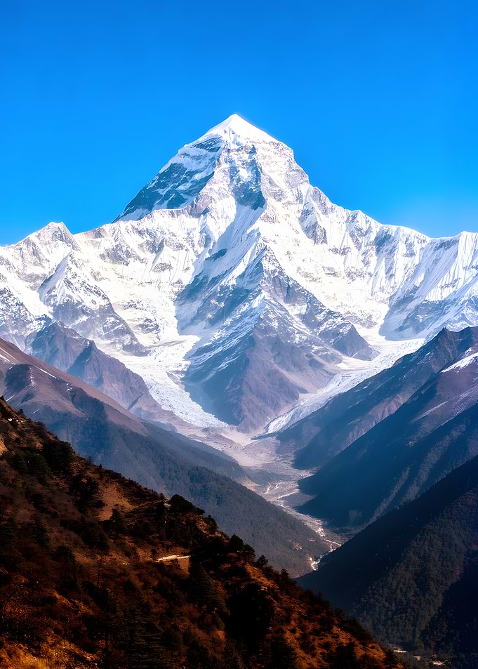 Majestic Snow-Capped Mountain Peak