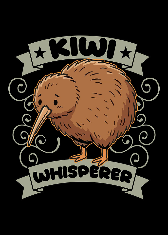 Cute Kiwi Bird with Text