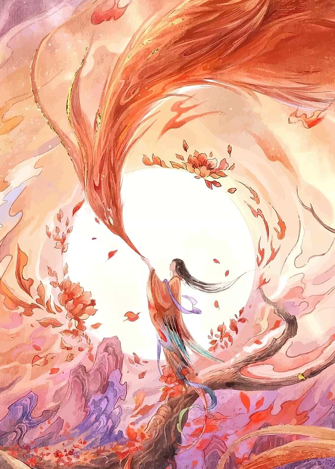Woman in Fiery Robes