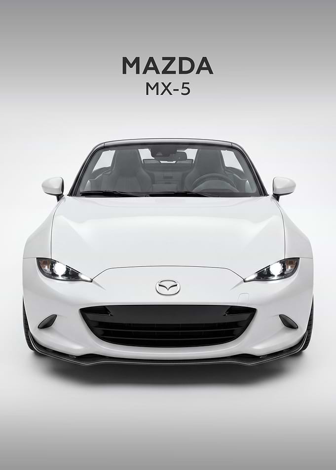 White Mazda MX-5 Convertible
