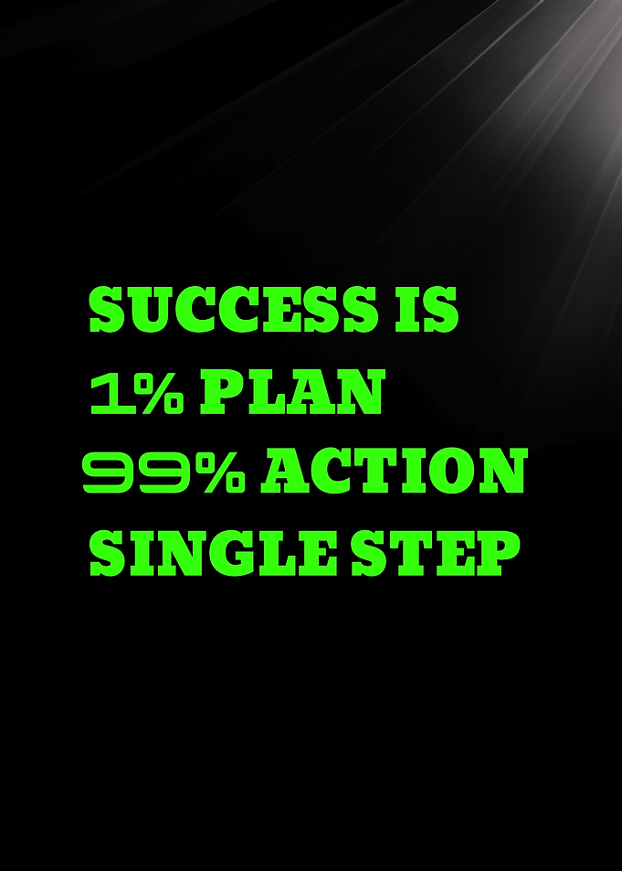 Success is 1% Plan 99% Action