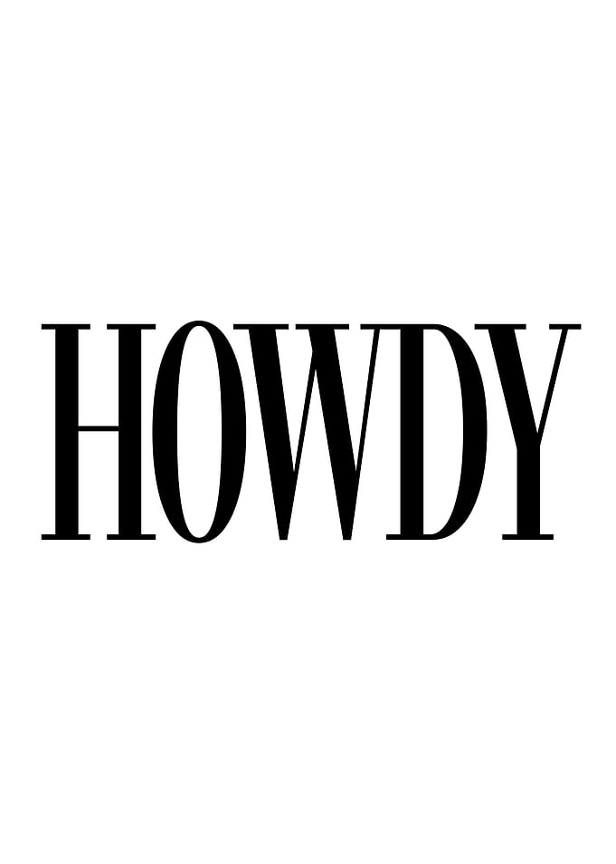 Howdy Text Art