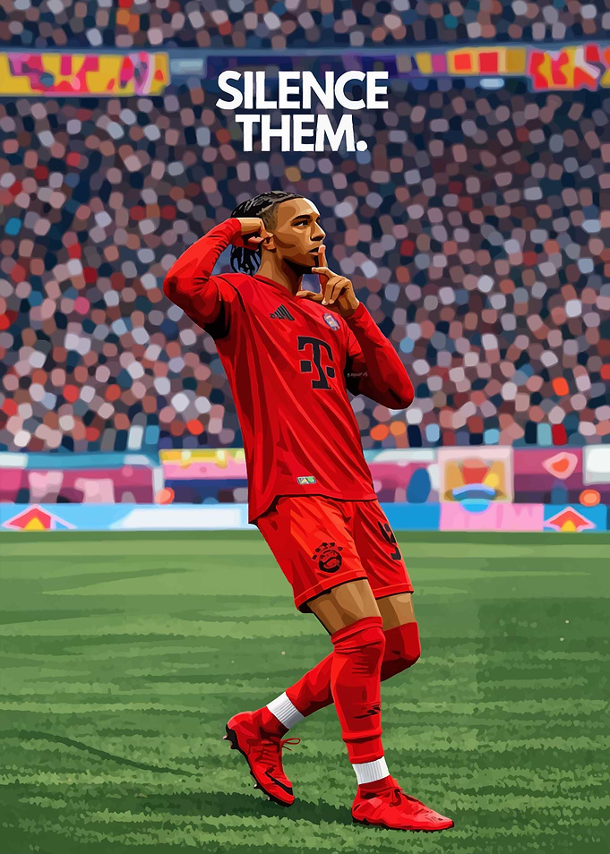 Footballer Silencing Crowd