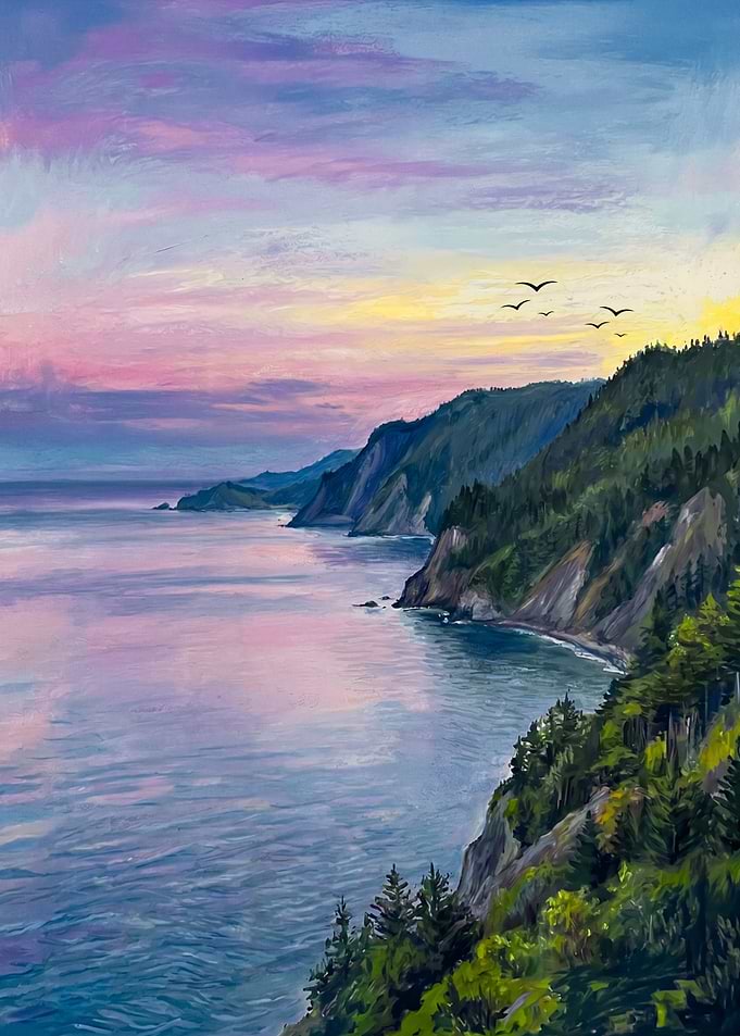 Coastal Sunset Painting
