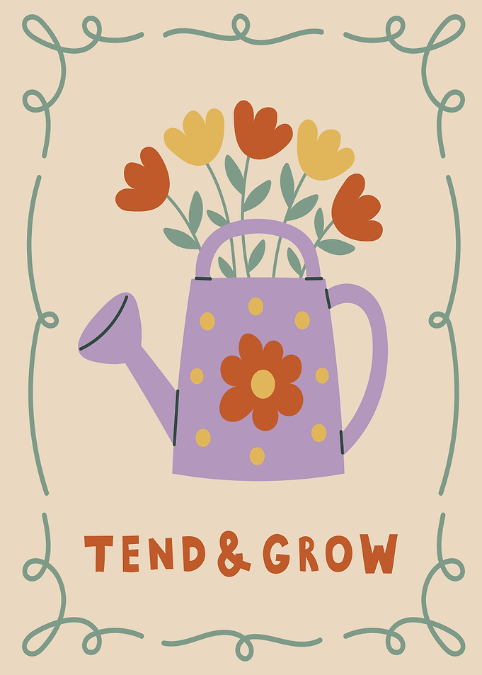 Tend & Grow Watering Can with Flowers