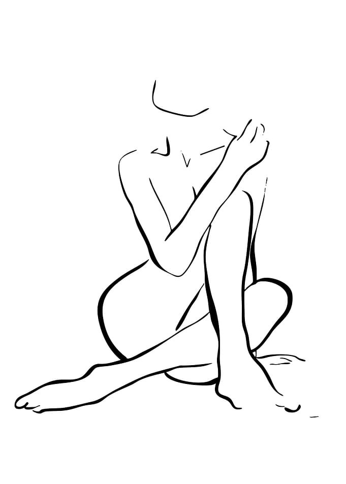 Minimalist Line Art of a Woman