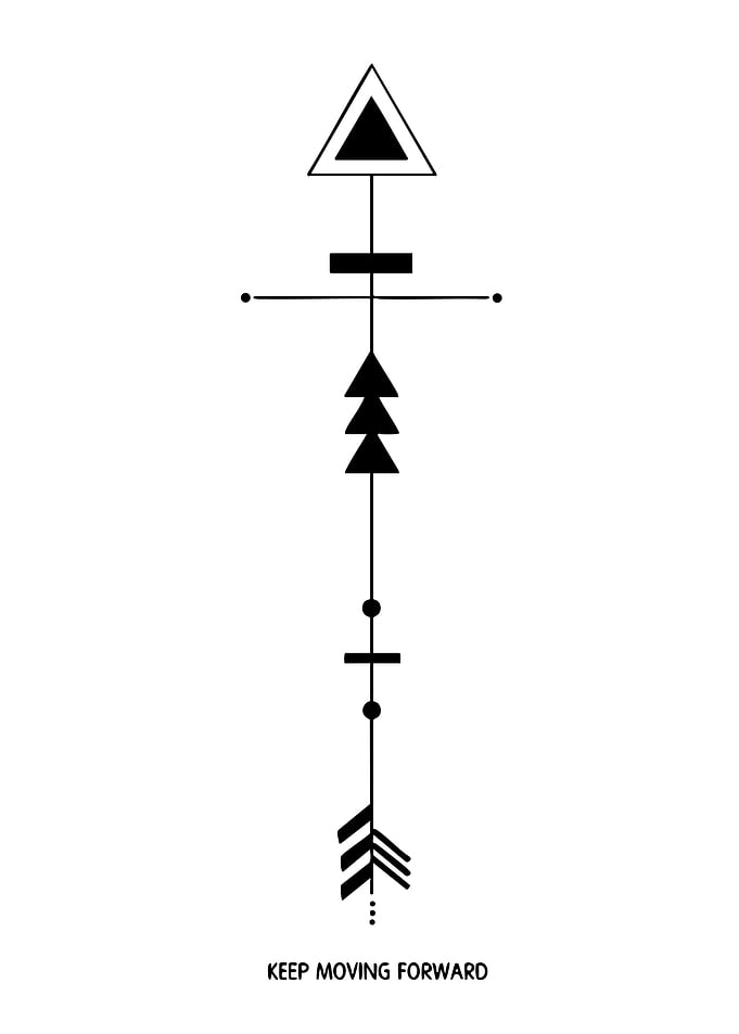 Minimalist Arrow with Text