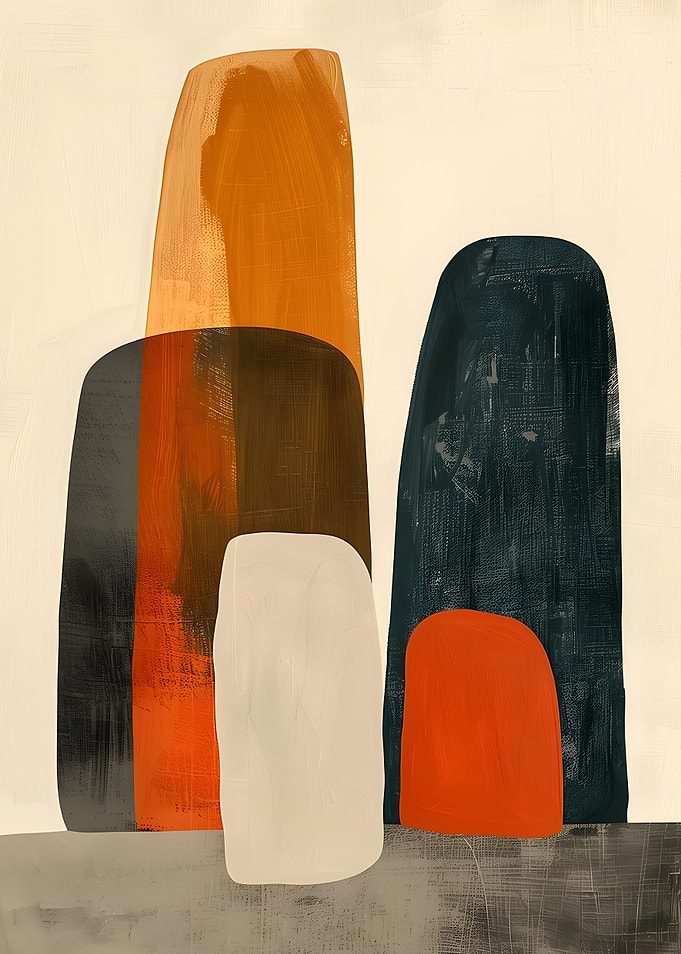 Abstract Shapes in Earthy Tones