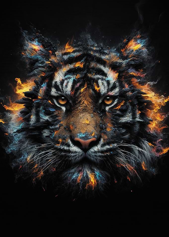 Fiery Tiger Portrait
